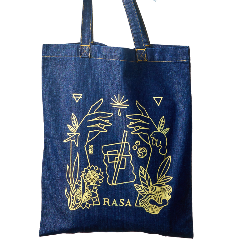 Rasa x Sandra Staub Plant Magic Denim Tote