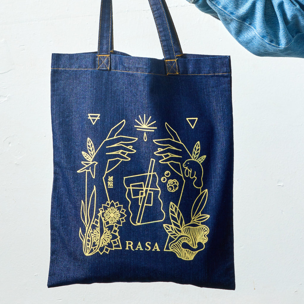 Rasa x Sandra Staub Plant Magic Denim Tote Rasa x Sandra Staub Plant Magic Denim Tote